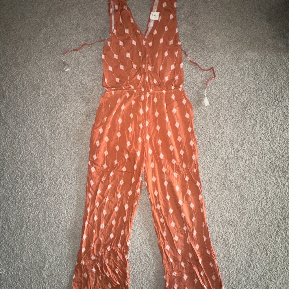 Rust Patterned Jumpsuit